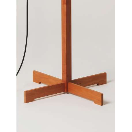 TMM Floor Lamp, Cherry, White - Santa & Cole - Miguel Milá - Floor Lamp - Furniture by Designcollectors