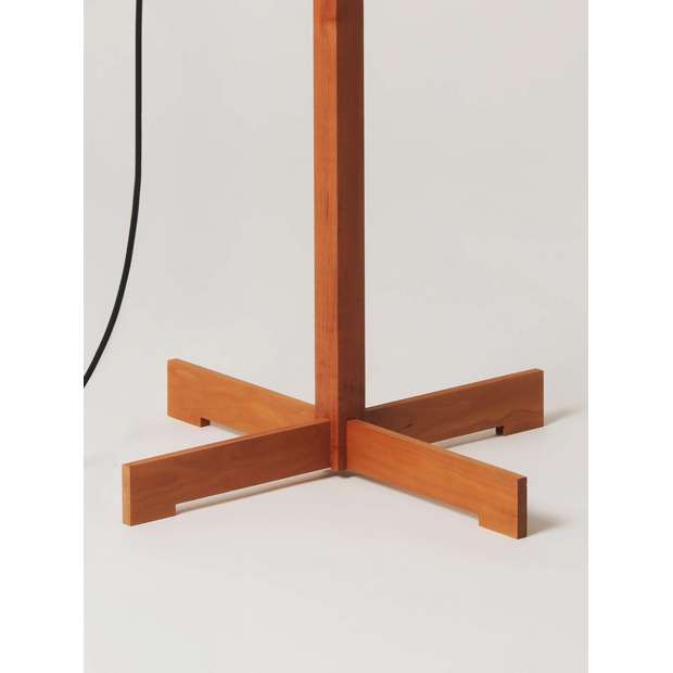 TMM Floor Lamp, Cherry, White - Santa & Cole - Miguel Milá - Lampes sur Pied - Furniture by Designcollectors