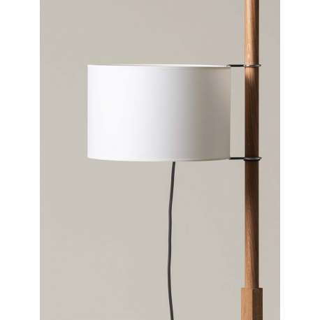 TMM Floor Lamp, Walnut, White with upper diffuser - Santa & Cole - Miguel Milá - Floor Lamp - Furniture by Designcollectors