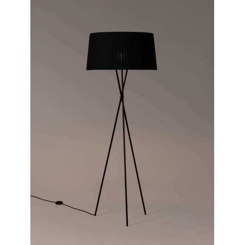 Tripode G5 Floor lamp, Black metal, Black - Santa & Cole - Santa & Cole Team - Floor Lamps - Furniture by Designcollectors