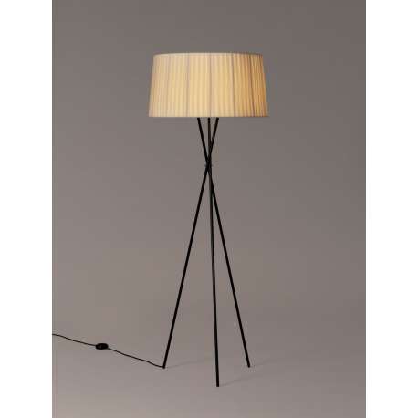 Tripode G5 Floor lamp, black metal, Natural - Santa & Cole - Santa & Cole Team - Floor Lamp - Furniture by Designcollectors