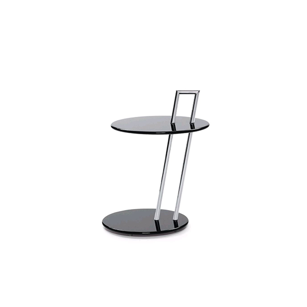 Occasional Table, Black high-gloss, Round - Classicon - Eileen Gray - Accueil - Furniture by Designcollectors