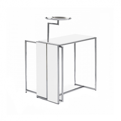 Rivoli Side Table, White high-gloss - Classicon - Eileen Gray - Furniture by Designcollectors