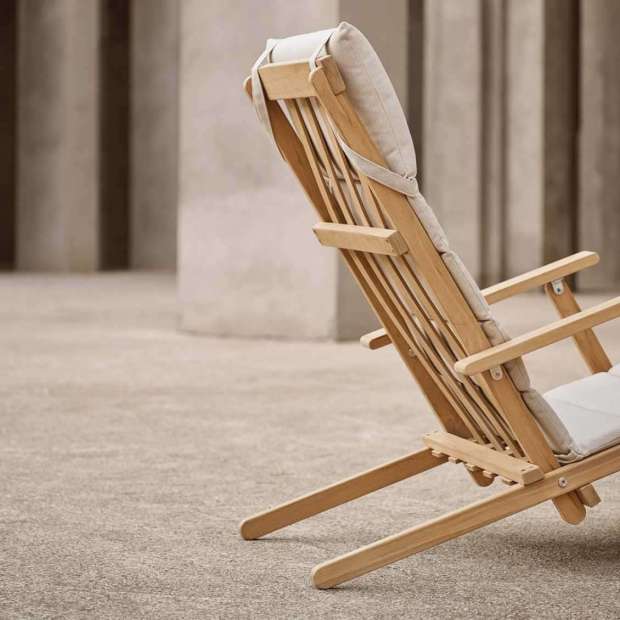 BM5568 Deck chair (incl. cushion) - Carl Hansen & Son - Børge Mogensen - Outdoor Chairs - Furniture by Designcollectors