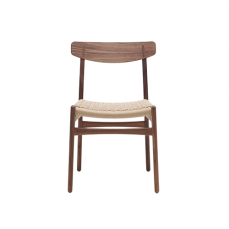 CH23 Dining chair, Oiled walnut, natural cord - Carl Hansen & Son - Furniture by Designcollectors