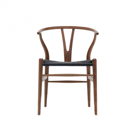 CH24 Wishbone Chair, Olied walnut, Black - Carl Hansen & Son - Hans Wegner - Furniture by Designcollectors