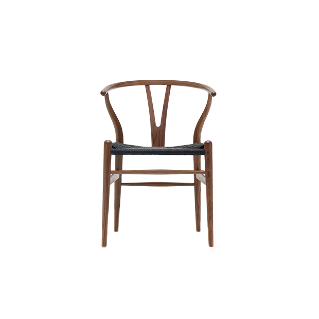 CH24 Wishbone Chair, Olied walnut, Black - Carl Hansen & Son - Hans Wegner - Home - Furniture by Designcollectors