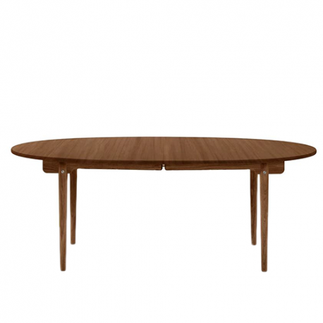 CH338 Dining table (prepared for 4 leaves), Oiled walnut - Carl Hansen & Son - Hans Wegner - Furniture by Designcollectors