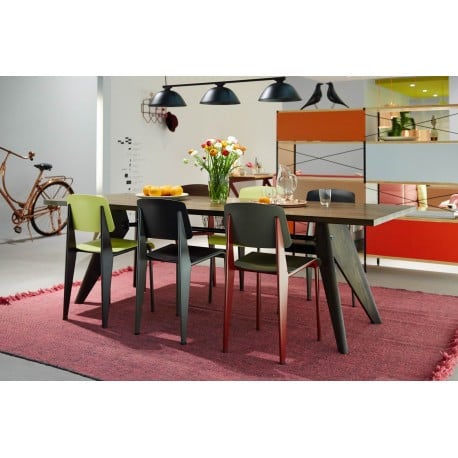 Standard Stoel  - Natural oak - Ecru powder-coated (smooth) - vitra - Jean Prouvé - Home - Furniture by Designcollectors