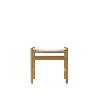 CH53 Footstool, Oiled oak, Natural cord