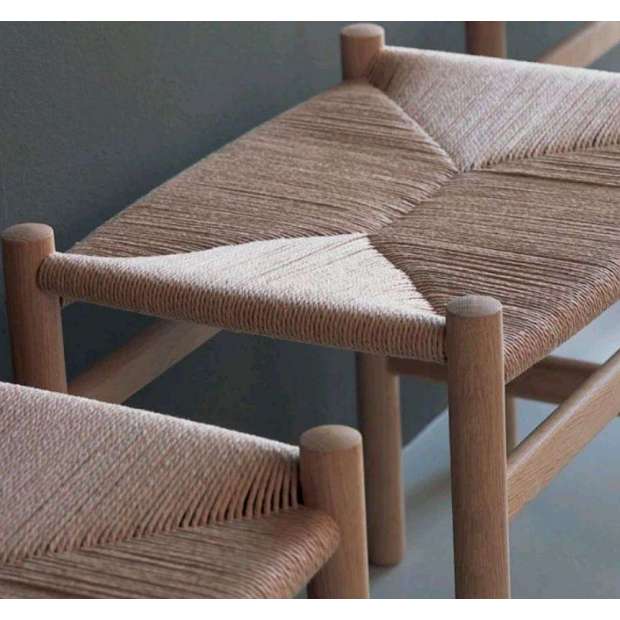 CH53 Footstool, Oiled oak, Natural cord - Carl Hansen & Son - Hans Wegner - Bancs et tabourets - Furniture by Designcollectors
