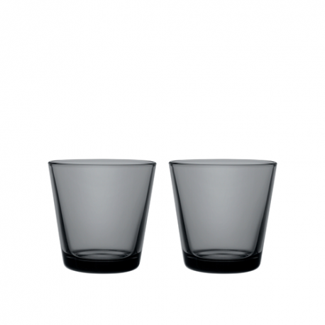 Kartio Glass 21cl grey - 2 pcs - Iittala - Kaj Franck - Furniture by Designcollectors