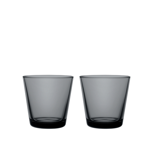 Kartio Glass 21cl grey - 2 pcs - Iittala - Kaj Franck - Home - Furniture by Designcollectors