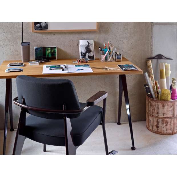 Compas Direction Bureau  - Natural oak - Ecru - Vitra - Jean Prouvé - Accueil - Furniture by Designcollectors