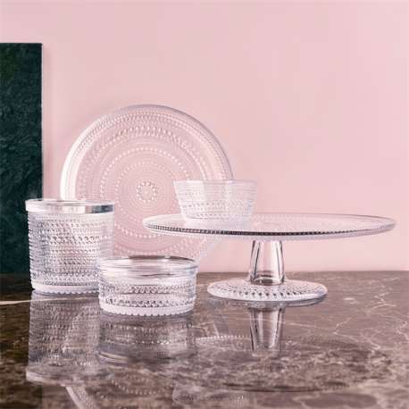 Kastehelmi cake stand 240mm clear - Iittala - Oiva Toikka - Weekend 17-06-2022 15% - Furniture by Designcollectors