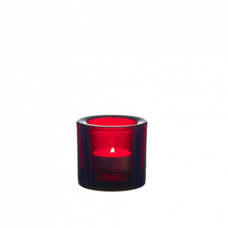Kivi Tealight candleholder 60mm cranberry - Iittala - Heikki Orvola - Furniture by Designcollectors