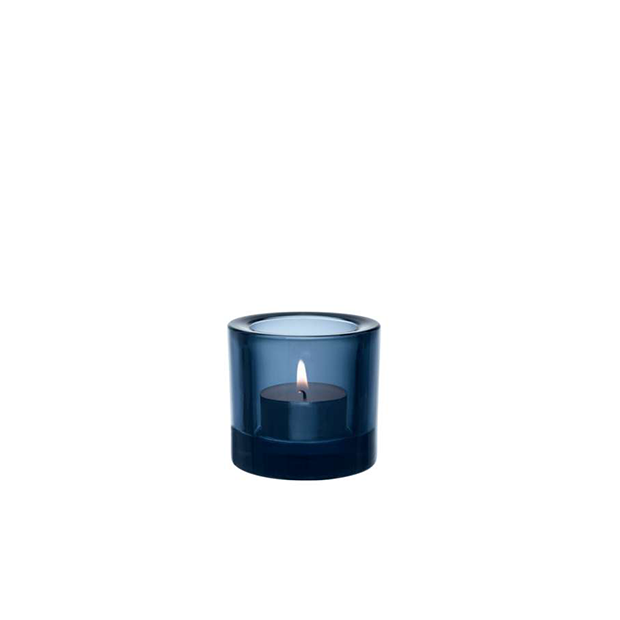 Kivi Tealight candleholder 60mm sea blue