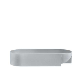 Kuru ceramic bowl 370x75mm light grey