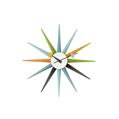 Clock Sunburst Multicolor - Vitra - George Nelson - Furniture by Designcollectors