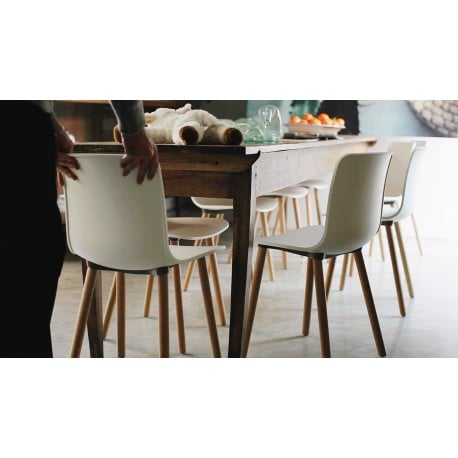 HAL Wood Chair Stoel - White - Vitra - Jasper Morrison - Home - Furniture by Designcollectors