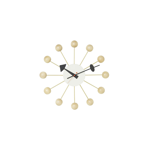 Clock - Ball Clock - Natural - Vitra - George Nelson - Accueil - Furniture by Designcollectors