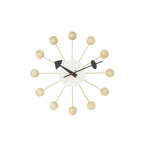 Clock - Ball Clock - Natural - Vitra - George Nelson - Accueil - Furniture by Designcollectors