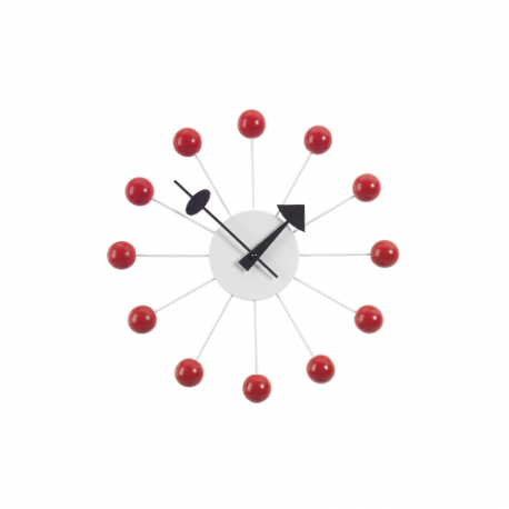 Clock - Ball Clock - Red - vitra - George Nelson - Weekend 17-06-2022 15% - Furniture by Designcollectors