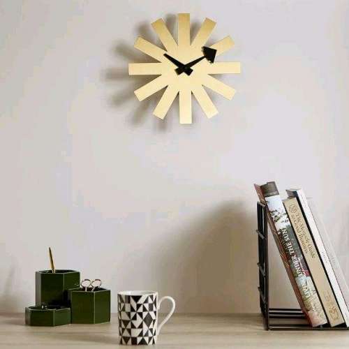 Clock Asterisk: Messing - Vitra - George Nelson - Home - Furniture by Designcollectors