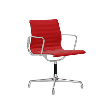 Aluminium Chair EA 104 Chaise - Hopsak poppy red/ivory - Vitra - Charles & Ray Eames - Chaises - Furniture by Designcollectors