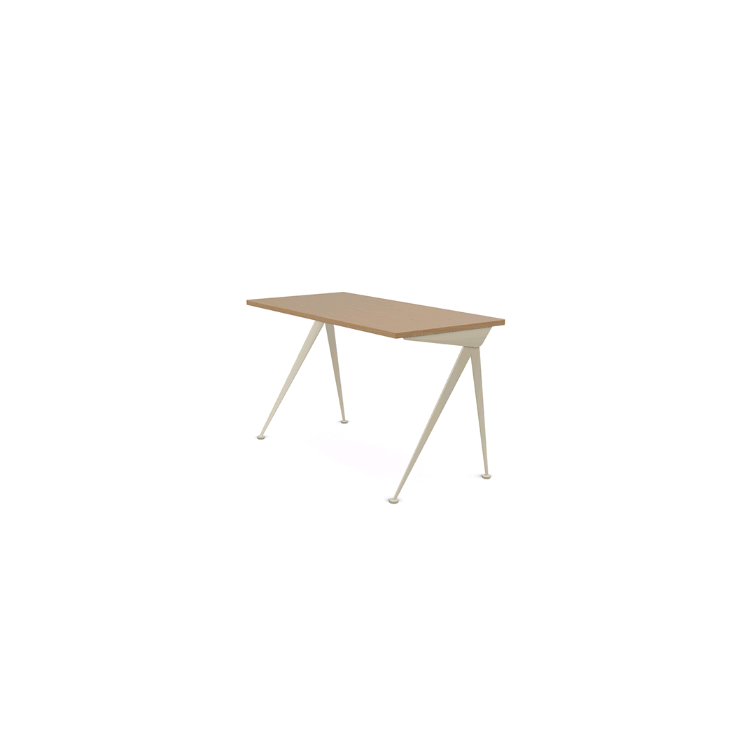 Buy Vitra Compas Direction Desk Natural oak Ecru by Jean Prouvé