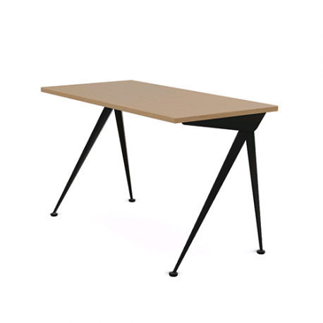 Compas Direction Bureau - Natural oak - Deep black - Vitra - Jean Prouvé - Desks - Furniture by Designcollectors