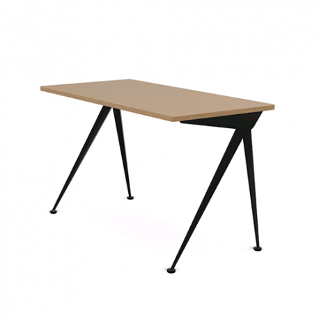 Compas Direction Bureau - Natural oak - Deep black - Vitra - Jean Prouvé - Furniture by Designcollectors