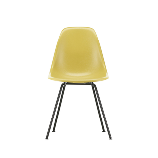 Eames Fiberglass Chairs: DSX Stoel- Eames ochre light - Basic dark powder coated