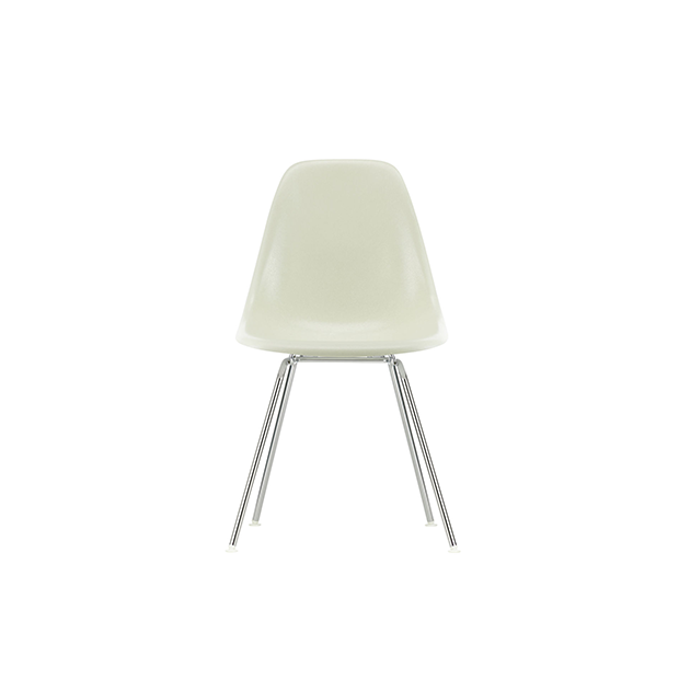 Eames Fiberglass Chairs: DSX Stoel - Eames parchment - Chromed - Vitra - Charles & Ray Eames - Fiberglass - Furniture by Designcollectors