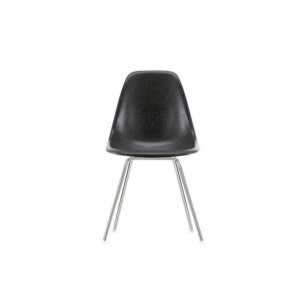 Eames Fiberglass Chairs: DSX Stoel - Eames elephant hide grey - Chromed - Vitra - Charles & Ray Eames - Fiberglass - Furniture by Designcollectors