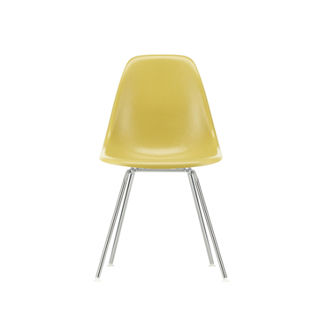 Eames Fiberglass Chairs: DSX Chaise - Eames ochre light - Chromed - Vitra - Charles & Ray Eames - Furniture by Designcollectors