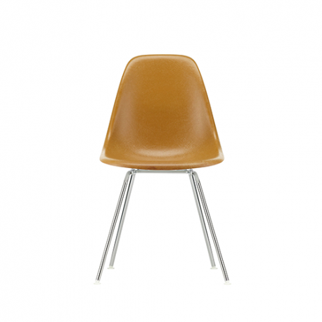 Eames Fiberglass Chairs: DSX Stoel - Eames ochre dark - Vitra - Charles & Ray Eames - Fiberglass - Furniture by Designcollectors