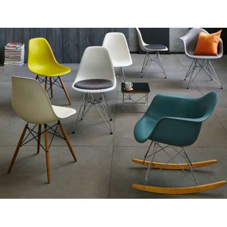 Eames Plastic Armchair RAR Armstoel: old colours - ocean - yellow tone rockers - Vitra - Charles & Ray Eames - Home - Furniture by Designcollectors
