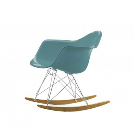 Eames Plastic Armchair RAR Armstoel: old colours - ocean - yellow tone rockers - Vitra - Charles & Ray Eames - Home - Furniture by Designcollectors