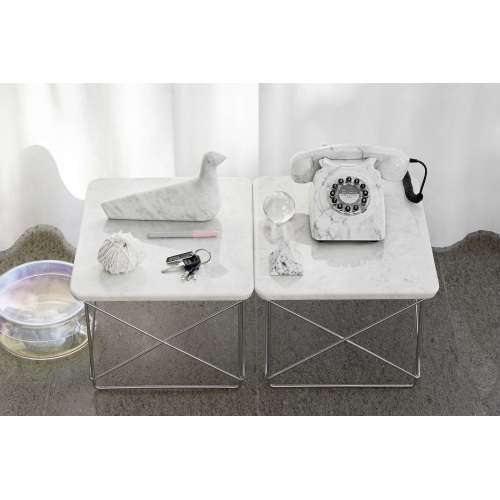Occasional Table LTR Table d'appoint: marble - Base chromed - Vitra - Charles & Ray Eames - Accueil - Furniture by Designcollectors