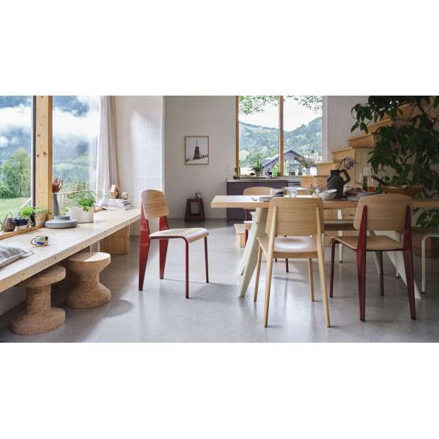 Chaise Tout Bois - Natural oak - Vitra - Jean Prouvé - Accueil - Furniture by Designcollectors