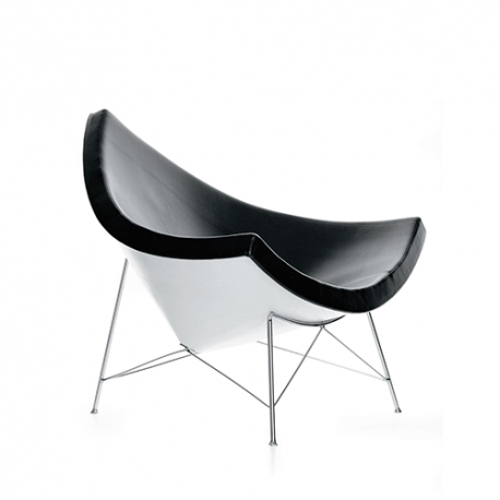 Coconut Chair - Leather - nero - Vitra - George Nelson - Furniture by Designcollectors