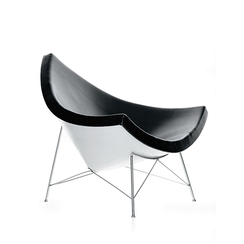 Coconut Chair Chaise - Leather - nero - Vitra - George Nelson - Outlet - Furniture by Designcollectors