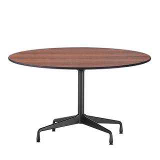 Vitra segmented table dining: round - Solid American Walnut