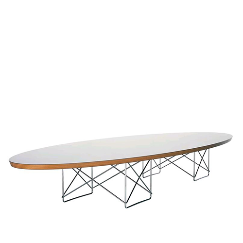 Elliptical Table ETR Tafel - HPL White - Vitra - Charles & Ray Eames - Tafels - Furniture by Designcollectors