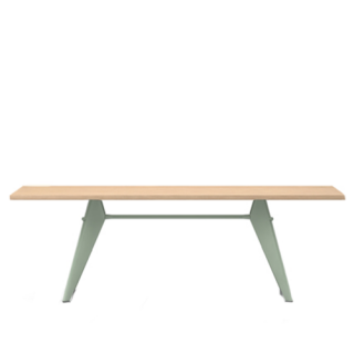 EM Table (wood) - Solid oak - mint powder-coated