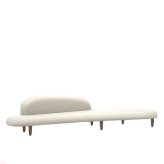 Freeform Sofa (showroom model) - Credo Cream - Walnut stained feet