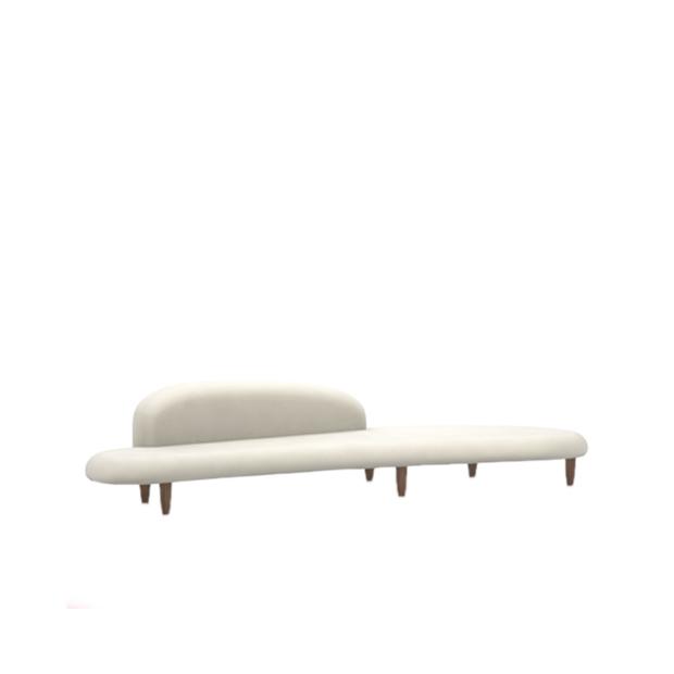 Freeform Sofa (showroom model) - Credo Cream - Walnut stained feet - Vitra - Isamu Noguchi - Sofa’s en slaapbanken - Furniture by Designcollectors