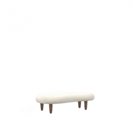 Freeform Ottoman (showroom model) - Credo Cream - Walnut stained feet - Vitra - Isamu Noguchi - Sofa’s en slaapbanken - Furniture by Designcollectors