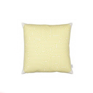 Pillow: Maze mustard